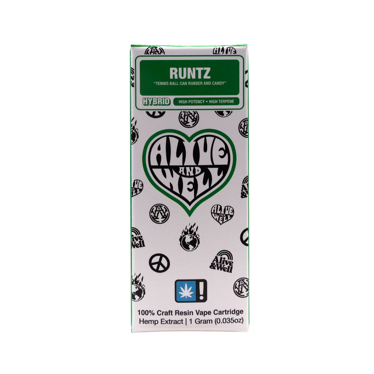 Alive & Well THCa Live Resin 510 Vape Cart - 1 Gram - Hybrid