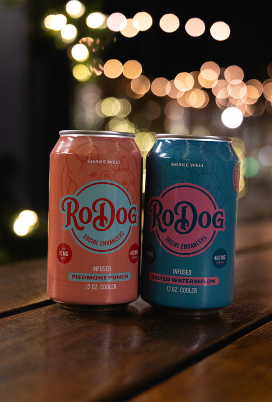 RoDog Coolers - 10mg Live Resin D9 THC, 400mg GMNC; Sugar Free, 12 oz "Cooler"