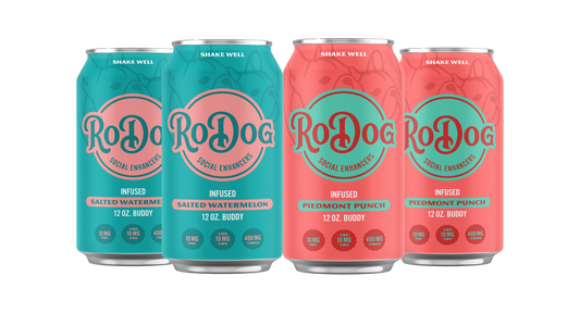 RoDog Coolers - 10mg Live Resin D9 THC, 400mg CMNG; Sugar Free, 12 oz "Cooler"