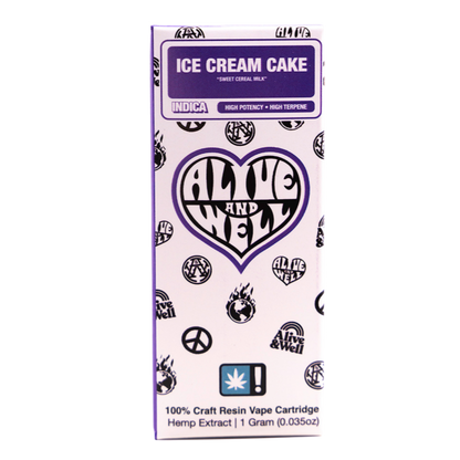 Alive & Well THCa Live Resin 510 Vape Cart - 1 Gram - Indica