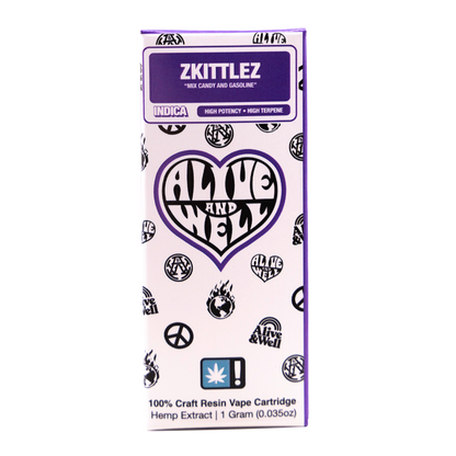 Alive & Well THCa Live Resin 510 Vape Cart - 1 Gram - Indica