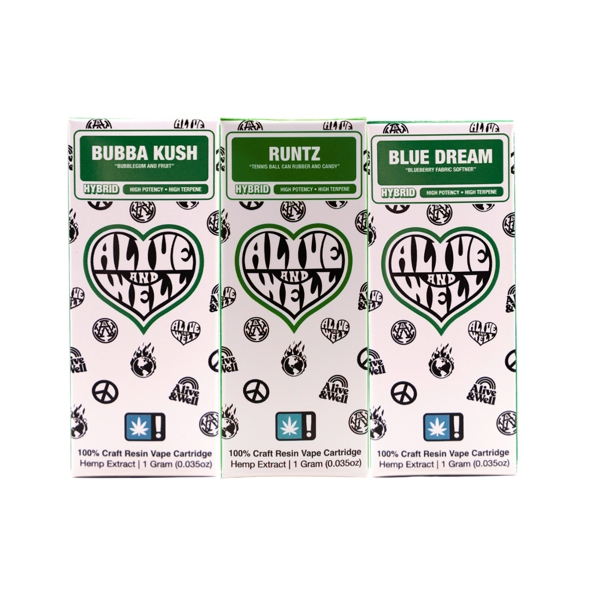 Alive & Well THCa Live Resin 510 Vape Cart - 1 Gram - Hybrid