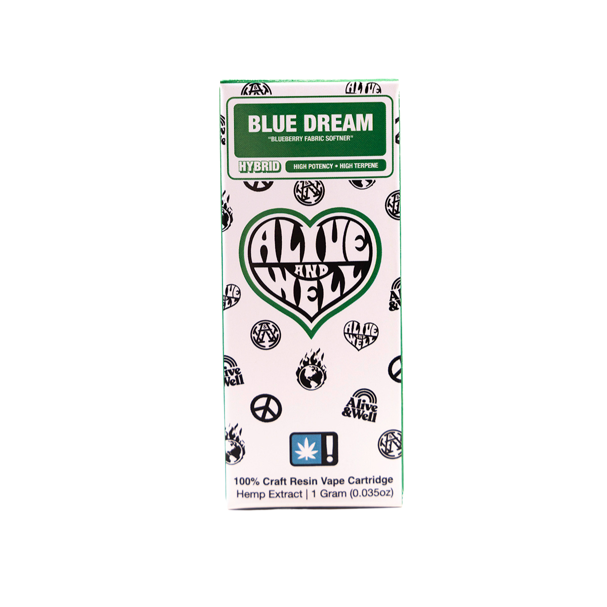 Alive & Well THCa Live Resin 510 Vape Cart - 1 Gram - Hybrid