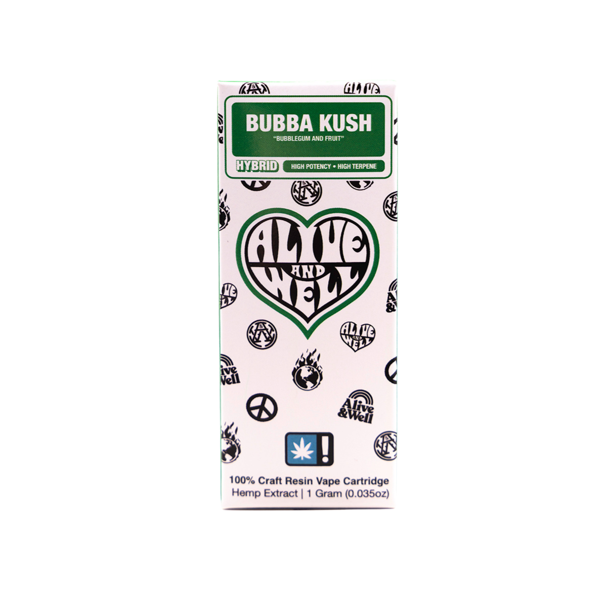 Alive & Well THCa Live Resin 510 Vape Cart - 1 Gram - Hybrid