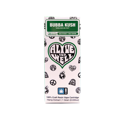 Alive & Well THCa Live Resin 510 Vape Cart - 1 Gram - Hybrid