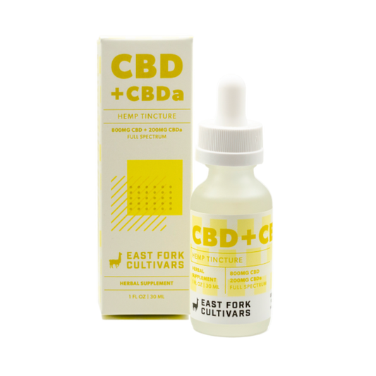 East Fork Cultivars Organic Full Spectrum Tincture 800mg CBD + 200mg CBDA