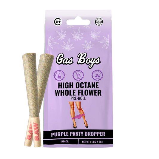 Gas Boys Whole Flower THCA Pre Roll 1.5 Grams x 2 - Indica