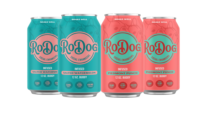 RoDog  Coolers - 10mg Live Resin D9 THC, 400mg CMNG; Sugar Free, 12 oz "Cooler"